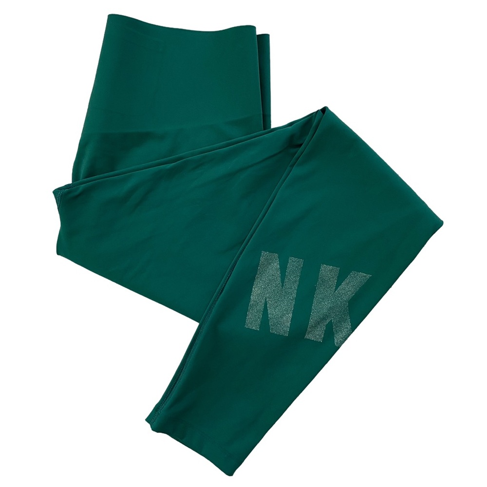 Victoria’s Secret PINK Active High Waist Compression Leggings Large Green Logo